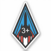 SR-71 Blackbird Mach 3 Herdenking Insignia Squa Sticker (Voorkant)