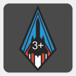 SR-71 Blackbird Mach 3 herdenkingsbericht Vierkante Sticker