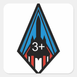 SR-71 Blackbird Mach 3 herdenkingsbericht Vierkante Sticker