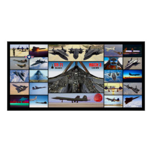 SR-71 BLACKBIRD "MONTAGE" PERFECT POSTER