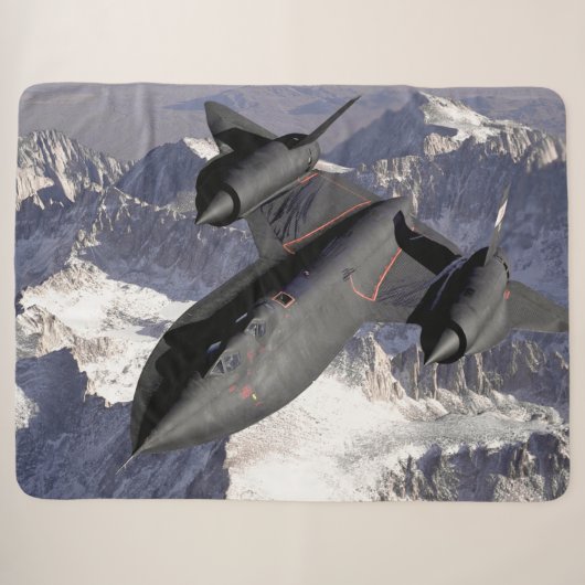 SR-71 BLACKBIRD SPIONAGEVLIEGTUIG SHERPA DEKEN (Voorkant (horizontaal))