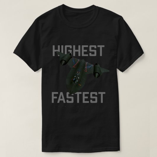 SR 71 Blackbird Spy Plane Fastest Highest T-shirt (Design voorkant)
