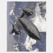 SR-71 BLACKBIRD SPY PLANE FLEECE DEKEN (Voorkant)
