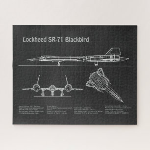 SR-71 Blackbird - Vliegtuigblauwdruk Plannen PD Legpuzzel