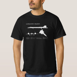 SR-71 Blackbird - Vliegtuigblauwdrukplannen ABD T-shirt