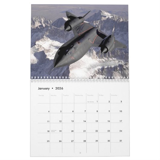 SR-71 de Kalender van de merel (Jan 2026)