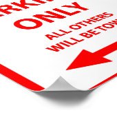 SR-71 Uitsluitend voor parkeren bij zwarte vogel Poster (Hoek)