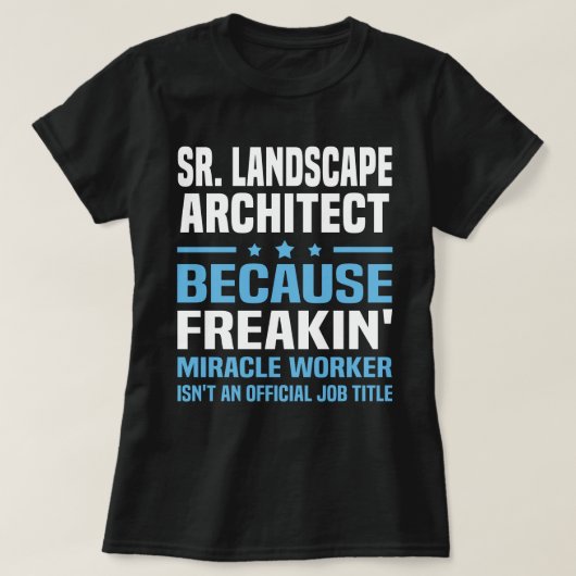 Sr. Landschapsarchitect T-shirt (Design voorkant)