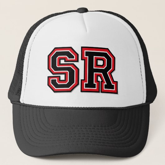 "SR"-monogram Trucker Pet (Voorkant)