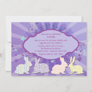 Srapbooking Bunnies Pasen Uitnodiging