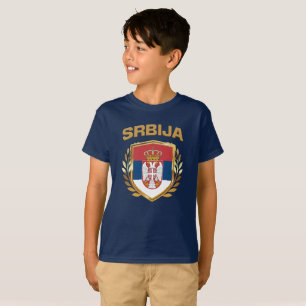 Srbija Flag Shield Servië T-Shirt