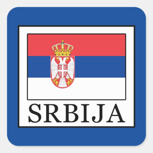 Srbija Vierkante Sticker (Voorkant)
