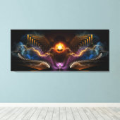 Sreasure of Night Fractal Art Wrapped Canvas Print (Insitu (Houten vloer))