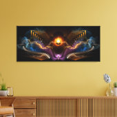 Sreasure of Night Fractal Art Wrapped Canvas Print (Insitu (Woonkamer))