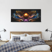 Sreasure of Night Fractal Art Wrapped Canvas Print (Insitu (Slaapkamer))