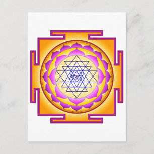 Sri Chakra Goddess Shri Lalitha Tripura Sundari Briefkaart