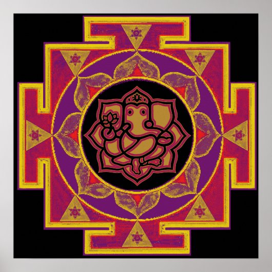 Sri Ganesh Yantra Poster (Voorkant)