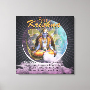 SRI KRISHNA - Afgedrukt Canvas Afdruk