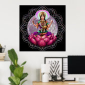 Sri Lakshmi / Laxmi Divine Grandes affiches (Bureau à domicile)