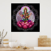 Sri Lakshmi / Laxmi Divine Large poster print (Keuken)