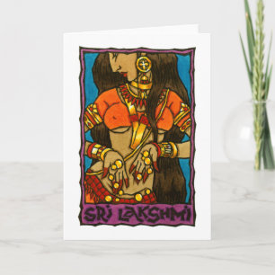 Sri Lakshmi-Wenskaart Kaart