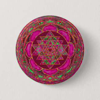 Sri Lakshmi Yantra Mandala Ronde Button 5,7 Cm