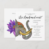 Sri Lanka Artistiek Ontwerp Save The Date (Voorkant / Achterkant)