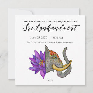 Sri Lanka Artistiek Ontwerp Save The Date