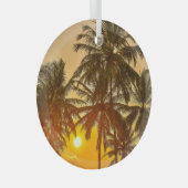 Sri Lanka Beach Sunset Uitzicht Glas Ornament (Voorkant Rechts)