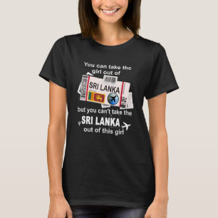 Sri Lanka Boarding Pass Sri Lanka Meisje Sri Lanka T-shirt
