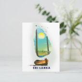 Sri Lanka Carte illustrée affiche touristique. (Debout devant)