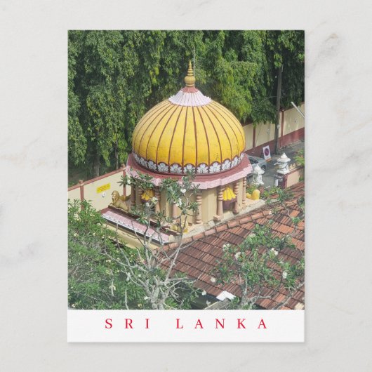 Sri Lanka Colombo tempel uitzicht briefkaart (Voorkant)
