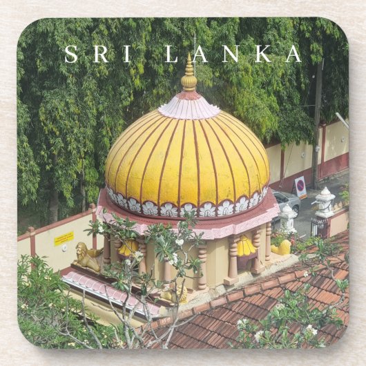 Sri Lanka Colombo Temple vue dessous de verre (Devant)