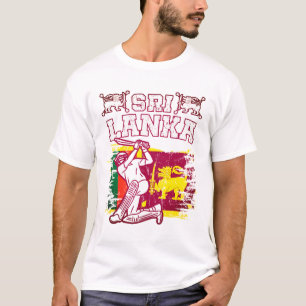 Sri Lanka Cricket Gift, Vlaggenborstel Slag T-shirt