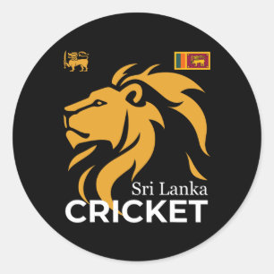 Sri Lanka Cricket perfect voor Lankaanse cricketfa Ronde Sticker