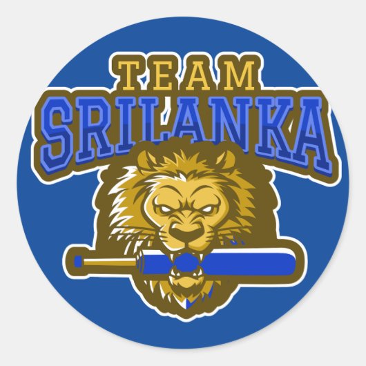 Sri Lanka Cricket Ronde Sticker (Voorkant)