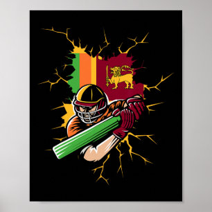 Sri Lanka Cricket T-shirt jersey kit cadeau Lankan Poster