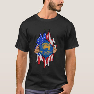 Sri Lanka Cricket USA Vlag Perfect voor Lankaanse T-shirt