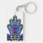 Sri Lanka duivelsmasker Sleutelhanger (achterkant)