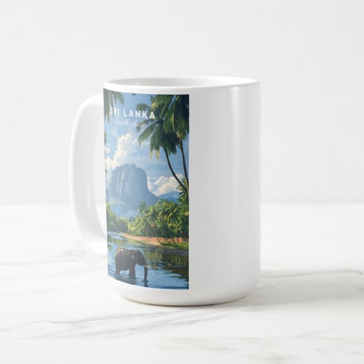 Sri Lanka Elephant Jungle Coffee Mug (Devant gauche)