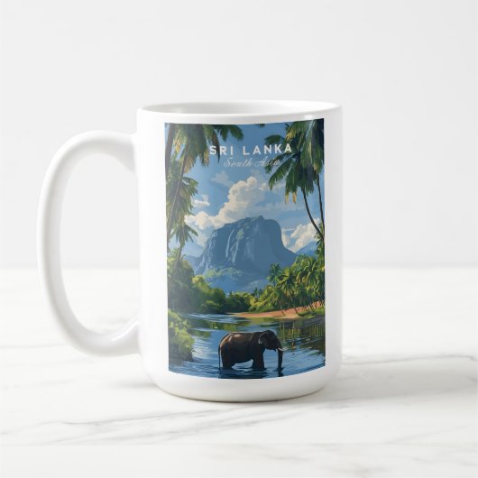 Sri Lanka Elephant Jungle Coffee Mug (Gauche)