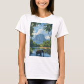 Sri Lanka Elephant River Jungle T-Shirt for Women (Devant)