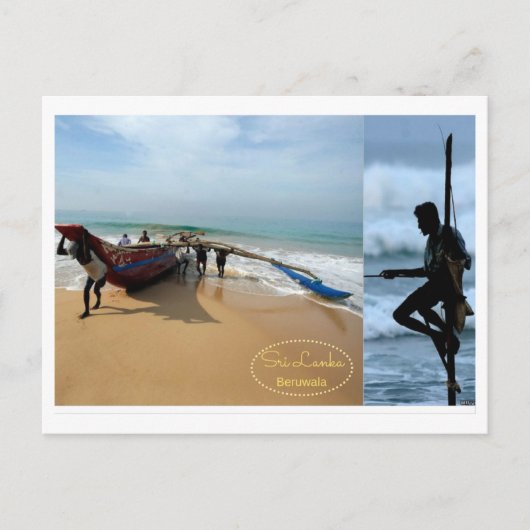 Sri Lanka Fisherman Briefkaart (Voorkant)