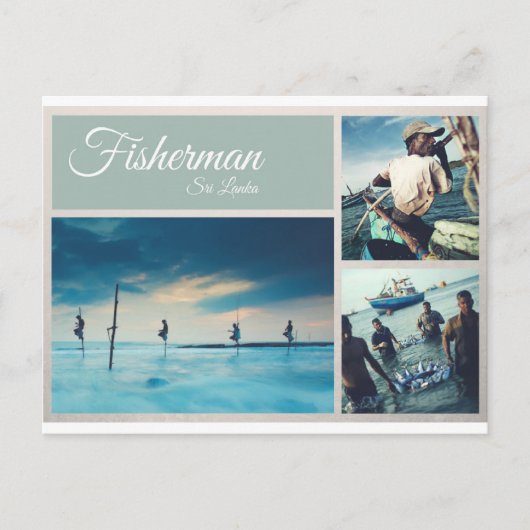 Sri Lanka Fisherman Briefkaart (Voorkant)