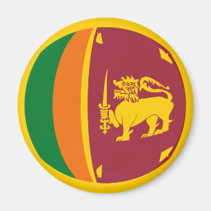 Sri Lanka Fisheye Flag Magnet Magneet