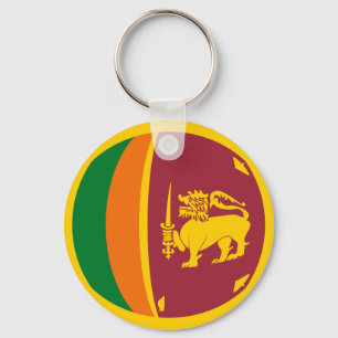 Sri Lanka Fisheye Flag Sleutelhanger