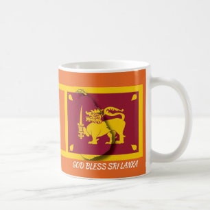 SRI LANKA FLAG MAP Scripting Gepersonaliseerd SINA Koffiemok