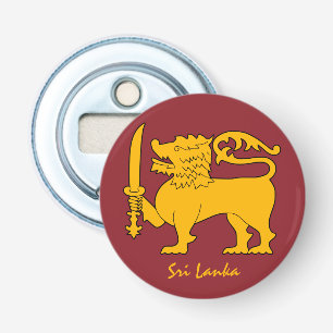 Sri Lanka Flag & Sri Lanka Partij/Sport Button Flesopener