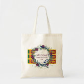 SRI LANKA FLAG WEDDING WELCOME Destination Floral Tote Bag (Voorkant)