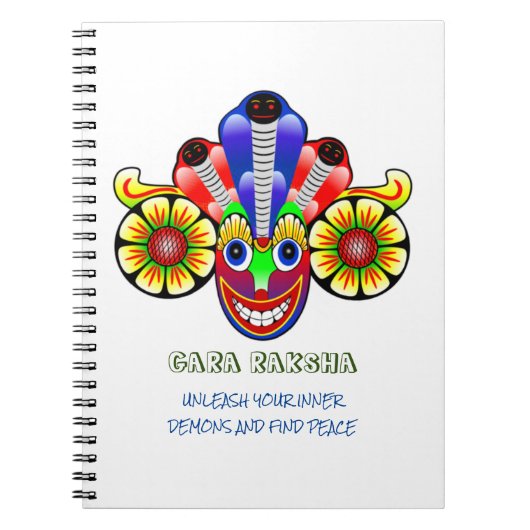 Sri Lanka Gara raksha masque de design Carnet (Devant)